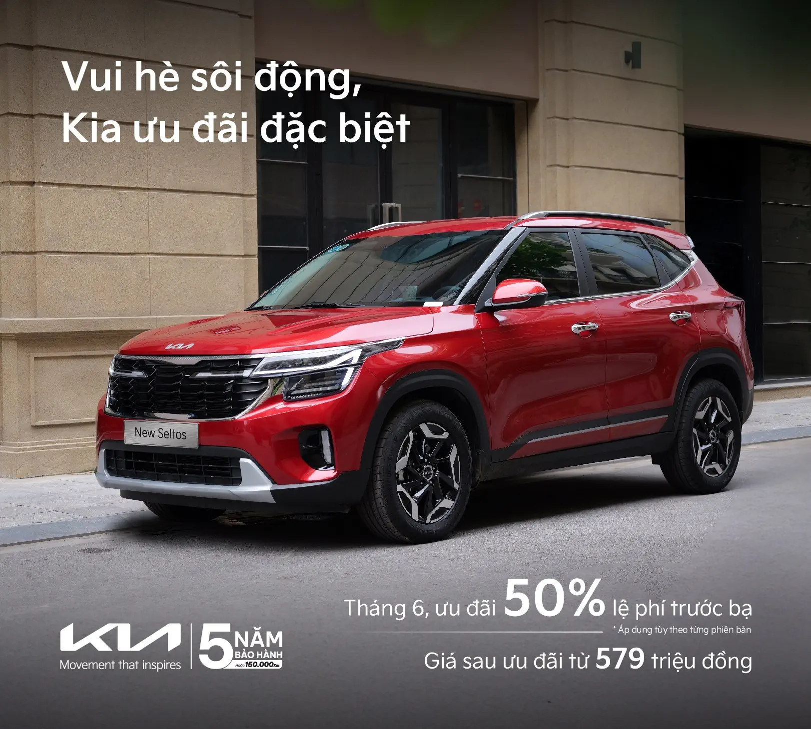 Kia New Seltos ưu đãi đặc biệt tương đương 50% lệ phí trước bạ trong tháng 6